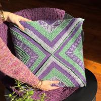 KAL de l'Avent 2025 de Lang Yarns : Coussin Dublin en Donegal Woolen Spun