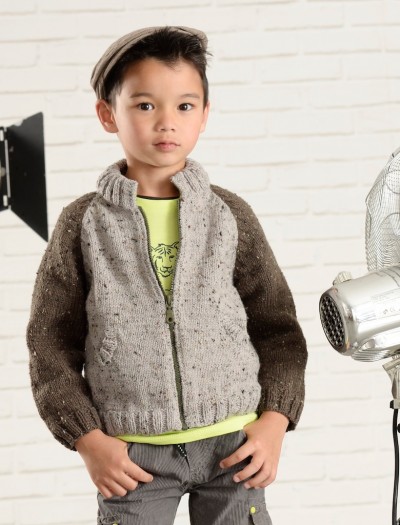 118/29 Gilet bicolore en Plassard Tweedée