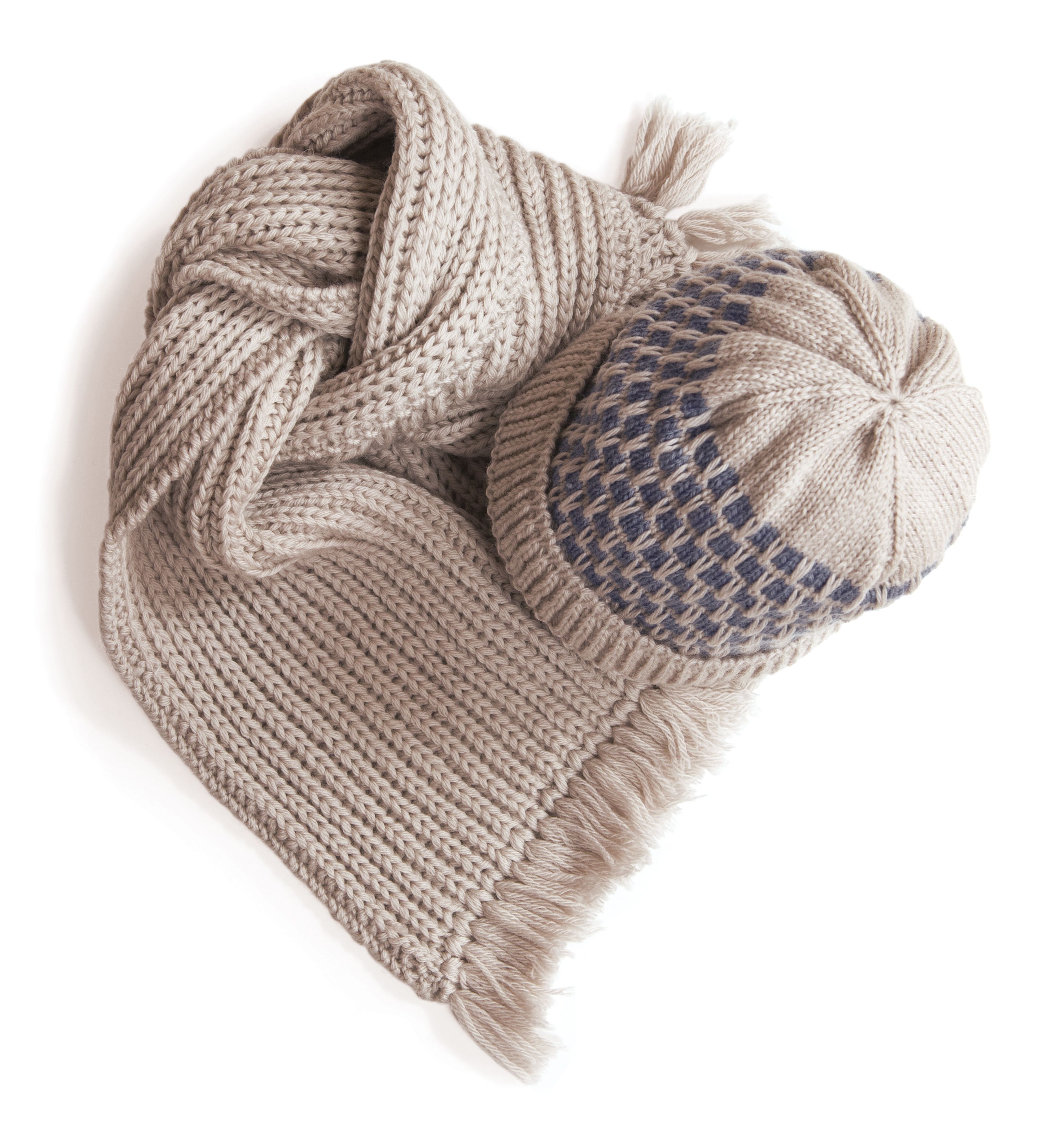 Echarpe et bonnet bicolore en Laine Dmc 100% Baby