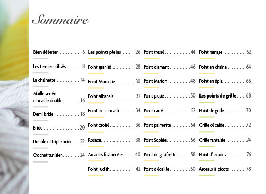 L'essentiel des points de crochet Sommaire 1