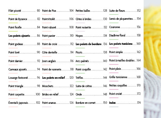 L'essentiel des points de crochet Sommaire 2