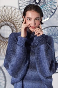 81/26 Modèle Robe oversize Pergamon en Adriafil Argentovivo