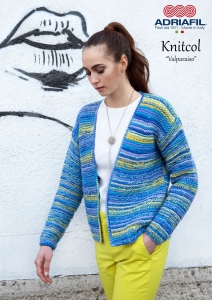 71/26 Modèle Petite veste Valparaiso en Adriafil Knitcol