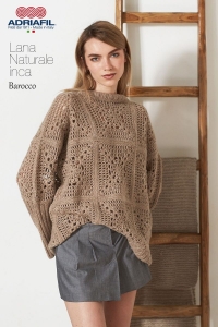 77/32 Modèle Pull Barocco en Adriafil Lana Naturale Inca