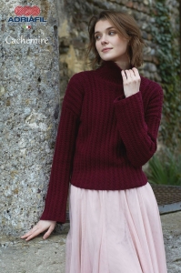 79/23 Modèle Pull Cabernet en Adriafil Cachemire
