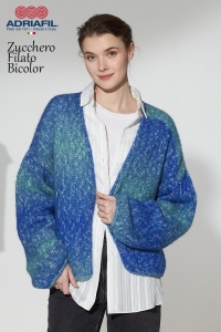 79/28 Modèle Cardigan Arneis en Adriafil Zucchero Filato Bicolor