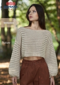 80/24 Modèle Pull crop Yellowstone en Adriafil Nature