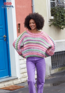 81/13 Modèle Pull oversize Tromso en Adriafil Filopuro