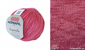 Adriafil Acquerello Pelote de 50 gr - Coloris 21 Géranium