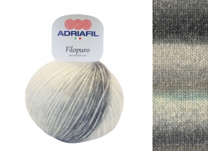 Adriafil Filopuro Pelote de 50 gr - Coloris 67 Gris-Aigue Marine