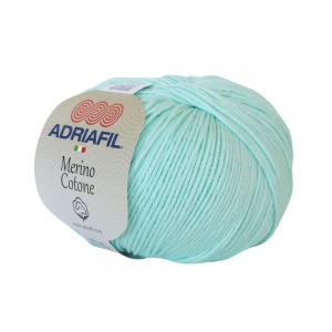 Adriafil Merino Cotone Pelote de 50 gr - Coloris 32 Aigue Marine
