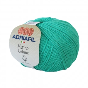 Adriafil Merino Cotone Pelote de 50 gr - Coloris 33 Emeraude