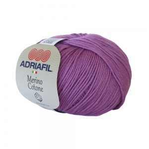 Adriafil Merino Cotone Pelote de 50 gr - Coloris 38 Mauve