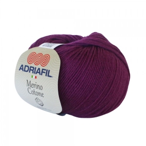 Adriafil Merino Cotone Pelote de 50 gr - Coloris 39 Prune
