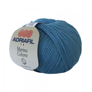 Adriafil Merino Cotone Pelote de 50 gr - Coloris 41 Bleu Acier
