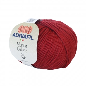 Adriafil Merino Cotone Pelote de 50 gr - Coloris 43 Rouge