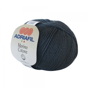 Adriafil Merino Cotone Pelote de 50 gr - Coloris 46 Plomb