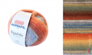 Adriafil Rigadritto - Pelote de 100 gr - Coloris 43 Coucher De Soleil