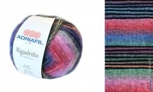 Adriafil Rigadritto - Pelote de 100 gr - Coloris 45 Flashdance