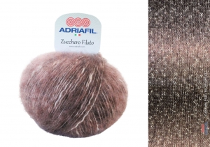 Adriafil Zucchero Filato Bicolor Pelote de 50 gr - Coloris 81 Rose/Marron
