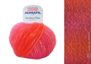 Adriafil Zucchero Filato Bicolor Pelote de 50 gr - Coloris 83 Fuchsia/Orange