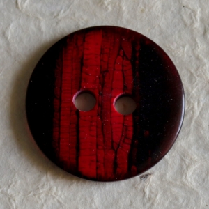 Bouton rond 44 mm - Noir/Rouge