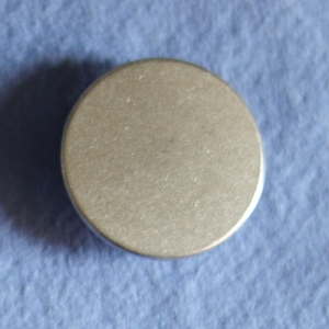 Bouton rond métal plat 28 mm - Argenté