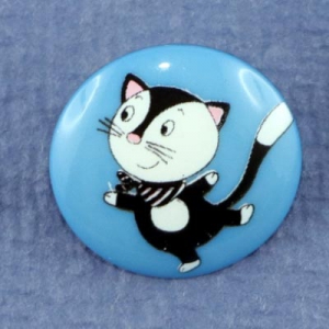 Bouton Mister Cat 18 mm - Bleu