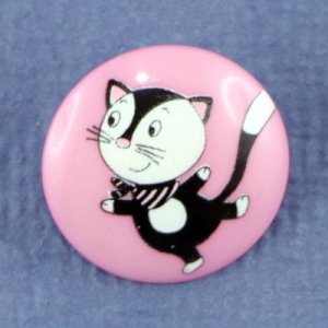 Bouton Mister Cat 18 mm - Rose