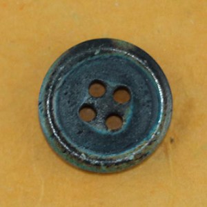 Bouton rond bicolore en os 15 mm