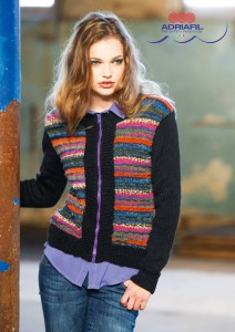 Petite veste en Adraifil Knitcol et Adriafil Mirage