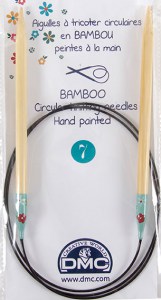 Aiguilles circulaires 80 cm artisanales en bambou n°7 - DMC