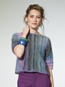 Leya en Rowan Kidsilk Haze Stripe