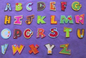 Motif thermocollant alphabet
