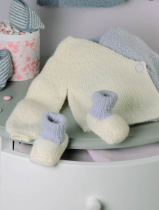 122/03 Brassière bicolore en Plassard Layette plus