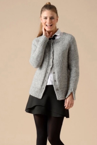 123/18 Cardigan à manches boutonnées en Plassard Luciole