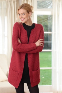 124/21 Cardigan à poches en Plassard Silence