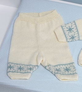 127/03 Pantalon à frise jacquard en Plassard Divine