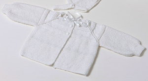 127/06 Brassière à raglans ajourés en Plassard Divine