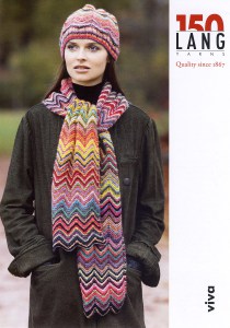 Flyer Lang Yarns Viva - Bonnet et écharpe à chevrons