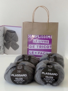 Kit à tricoter Echarpe croisée du livre Simplissime Tricot