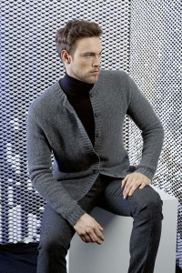 224-19 Gilet homme en Lang Yarns Cashmere Lace