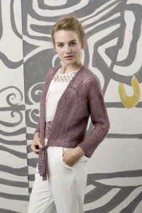 231-25 Petit gilet en Lang Yarns Mohair Luxe Paillettes