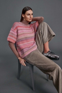 2588-067 Modèle Roxanne Pull à manches courtes en Lang Yarns Harmony