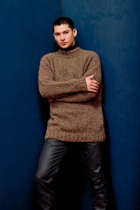 2589-241 Modèle Ramon Pull pour homme Top Down en Lang Yarns Baby Lama