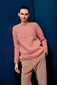 2589-248 Modèle Claire Pull Top Down en Lang Yarns Baby Lama