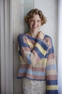 2592-002 Modèle Betty Pull au crochet en Lang Yarns Baby Cotton