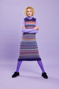2593-006 Modèle Velora Robe en top-down en Lang Yarns Cloud et WoolAddicts Promise