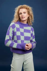 2593-013 Modèle Tayla Pull en Lang Yarns Cloud et WoolAddicts Promise