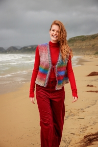 2598-002 Modèle Suki Gilet sans manches en Lang Yarns Galaxy